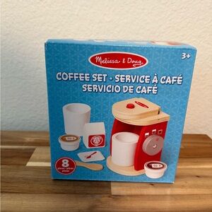 NWT Melissa & Doug Red and White Coffee Set